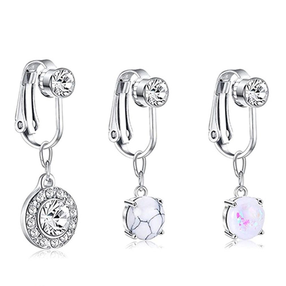 Body Jewelry Belly Button Rings - Modne damskie kolczyki na klips, klips