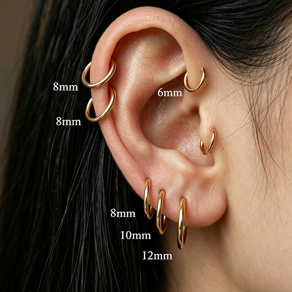 Body Jewelry Septum - 1/4 pary kolczyków do nosa z