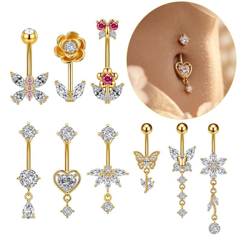 Body Jewelry Belly Button Rings - 1 szt. Pierścień do pępka z