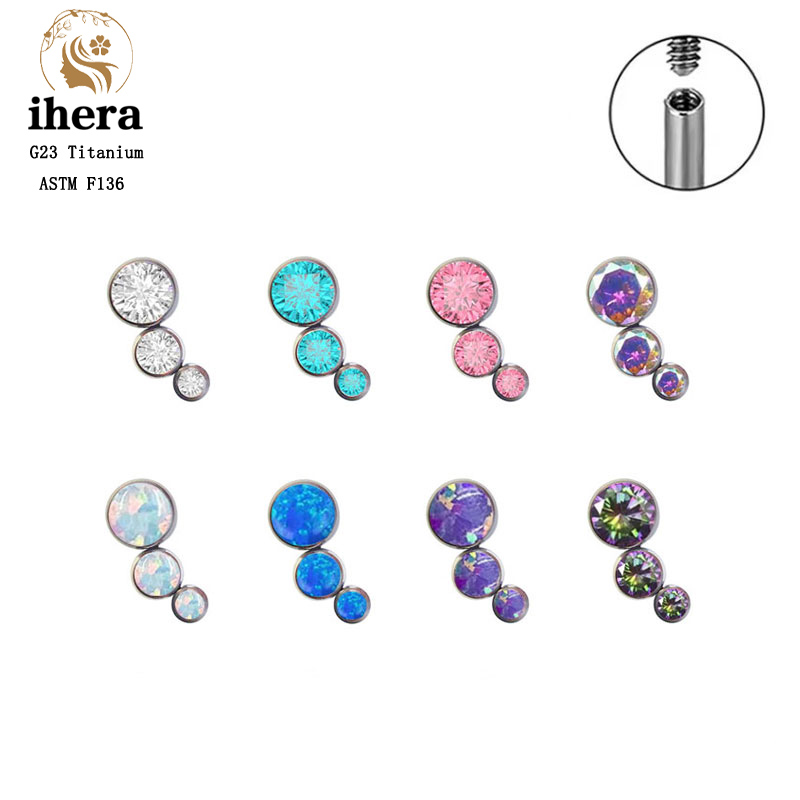 Body Jewelry Internally Threaded - Kolczyki z tytanu G23 z okrągłym