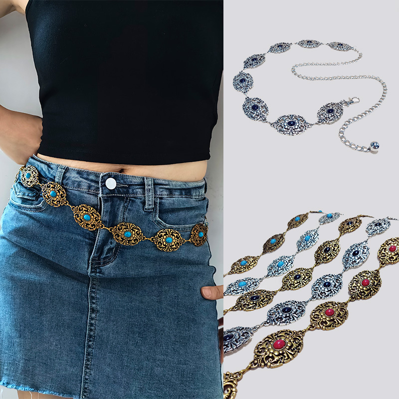 Body Jewelry Goth - Punkowy Gotycki Łańcuszek na Pas w