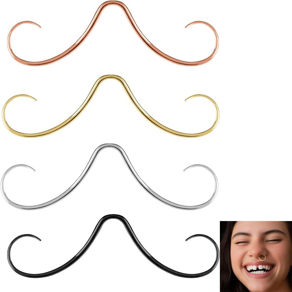 Body Jewelry Septum - Biżuteria do przekłuwania wąsów Pierścionek z