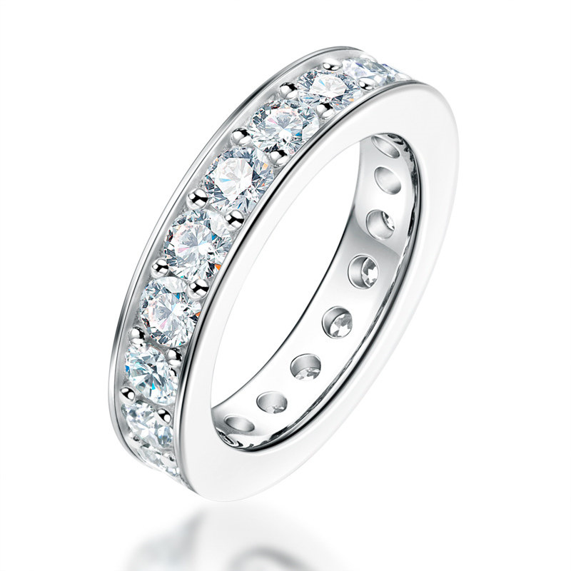 Body Jewelry Real Diamonds - Pierścionek Carnica 3.5mm z prawdziwym moissanitem