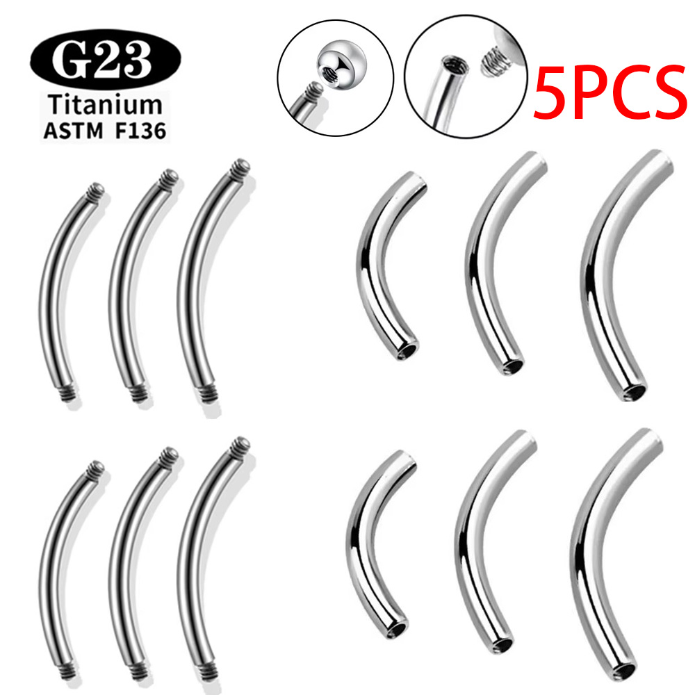 Body Jewelry Internally Threaded - 5 sztuk/partia ASTM F136 Tytanowy Kolczyk