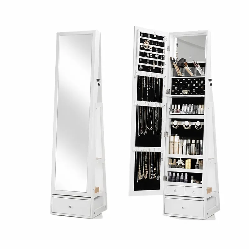 Body Jewelry Storage - Obracane lustro podłogowe na całe ciało