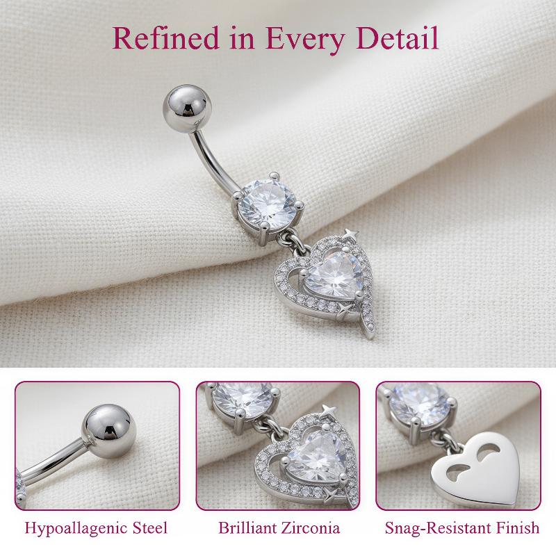 Body Jewelry Belly Button Rings - 1 szt. Wykwintny kolczyk do pępka
