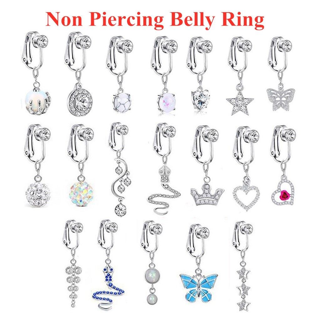 Modne damskie kolczyki na klip – Body Jewelry Belly Button Rings recenzja i cena