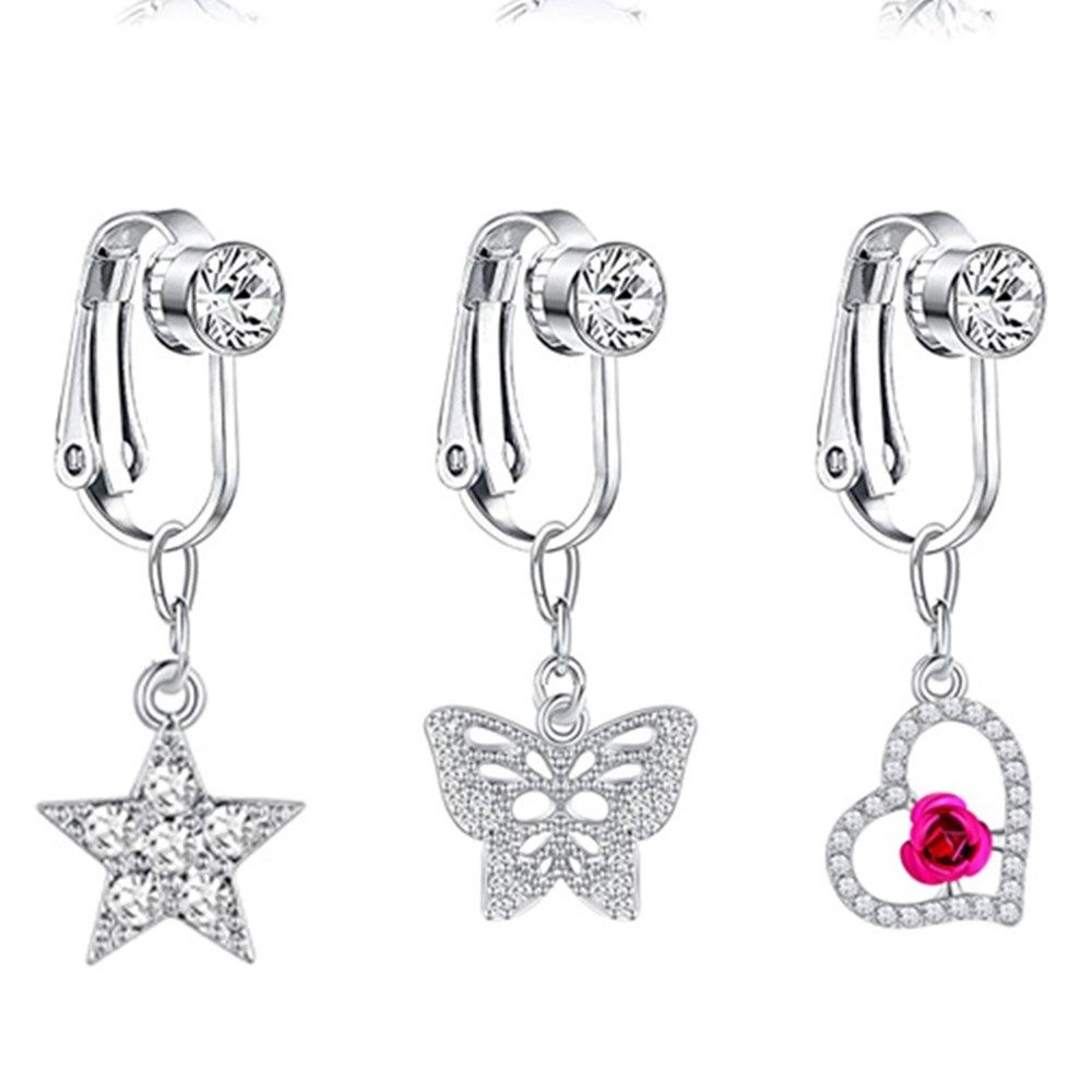 Modne damskie kolczyki na klip – Body Jewelry Belly Button Rings recenzja i cena