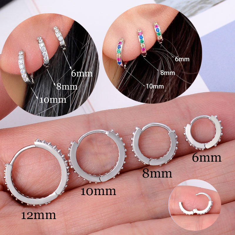 Tęcza CZ Huggies Hoop kolczyki – Helix Cartilage Ring recenzja i cena
