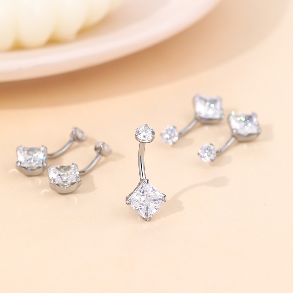 1Pc tytanowa cyrkonia kolczyk  – Body Jewelry Internally Threaded recenzja i cena