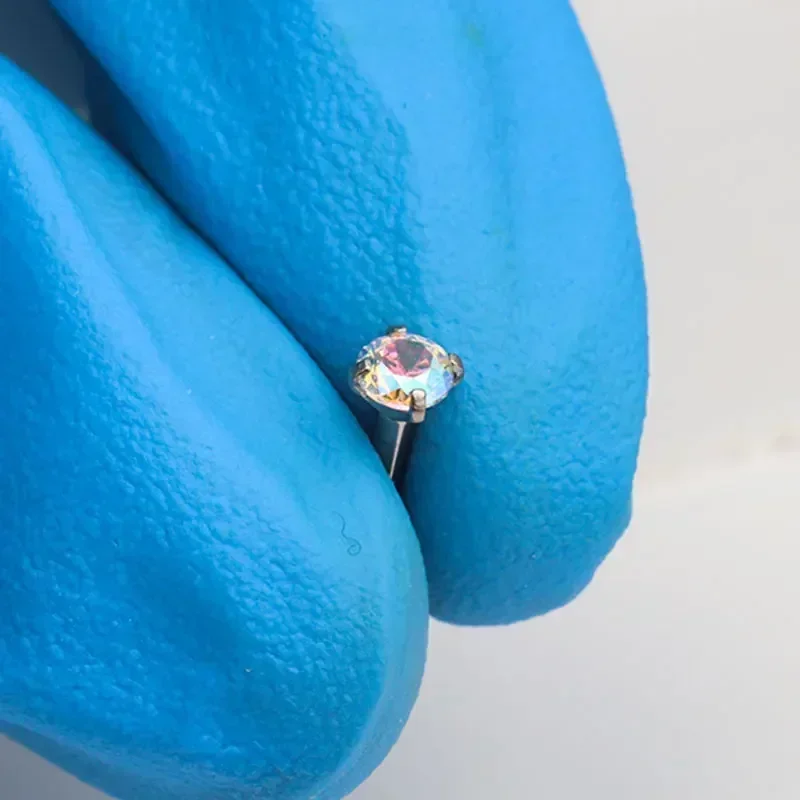 1Pcs G23 Titanium Piercing CZ  – Body Jewelry Internally Threaded recenzja i cena