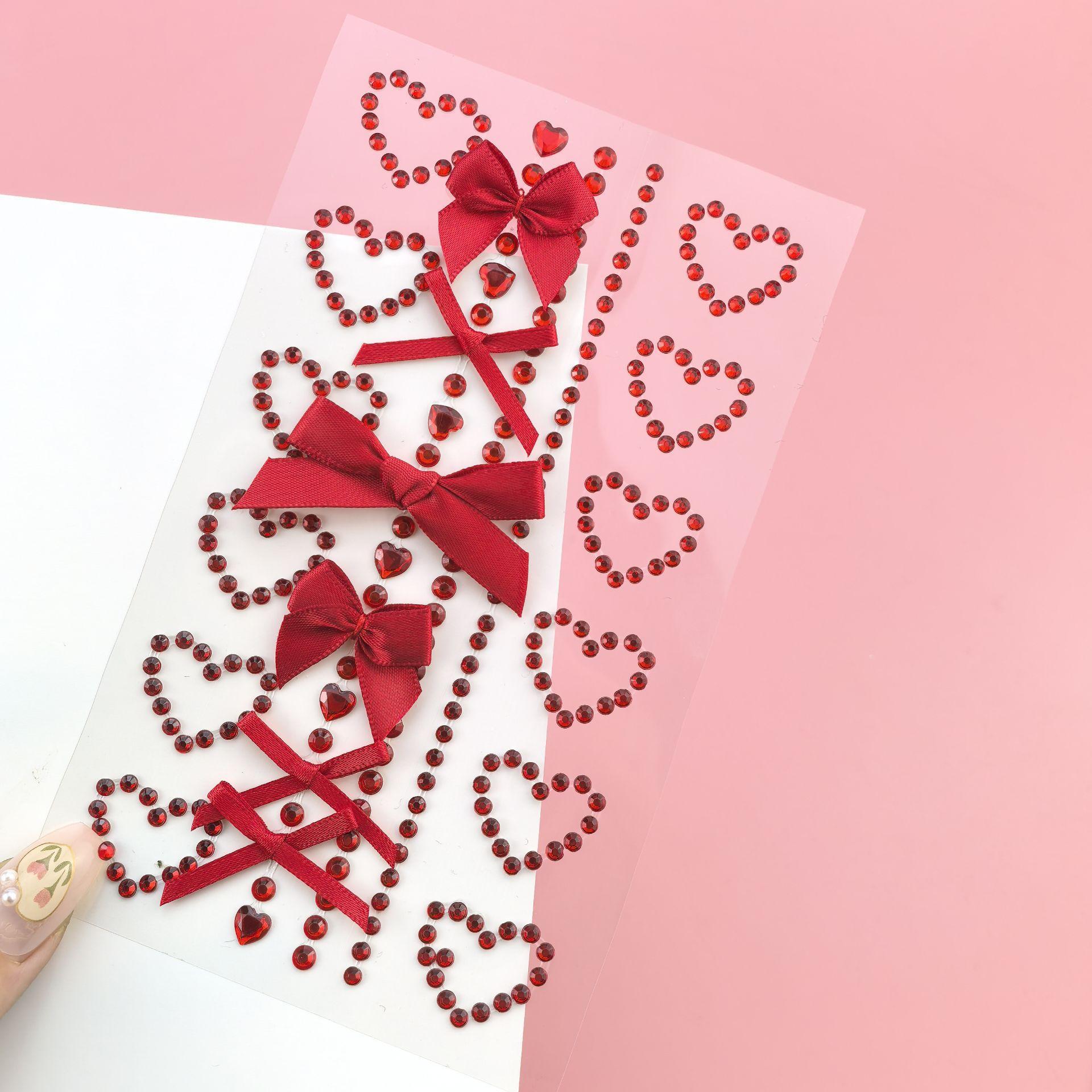 1 arkusz Czerwona wstążka łuk  – Body Jewelry Diamond recenzja i cena