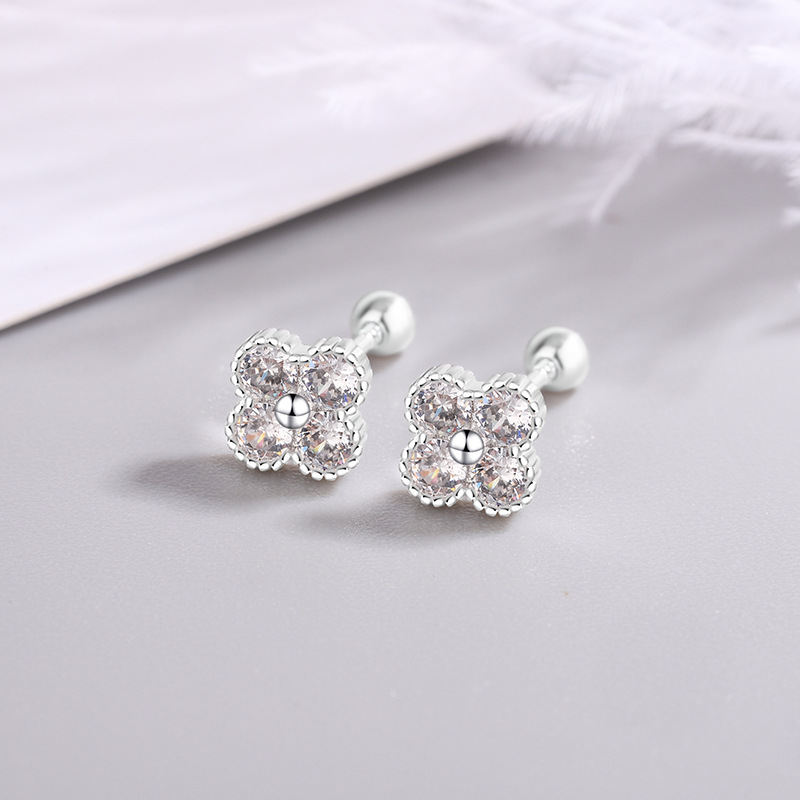 925 srebro cztery okrągłe cyrk – Body Jewelry Diamond recenzja i cena