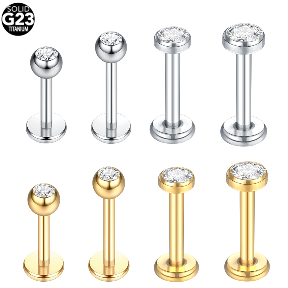 G23 Titanium Labret Piercing L – Body Jewelry Internally Threaded recenzja i cena