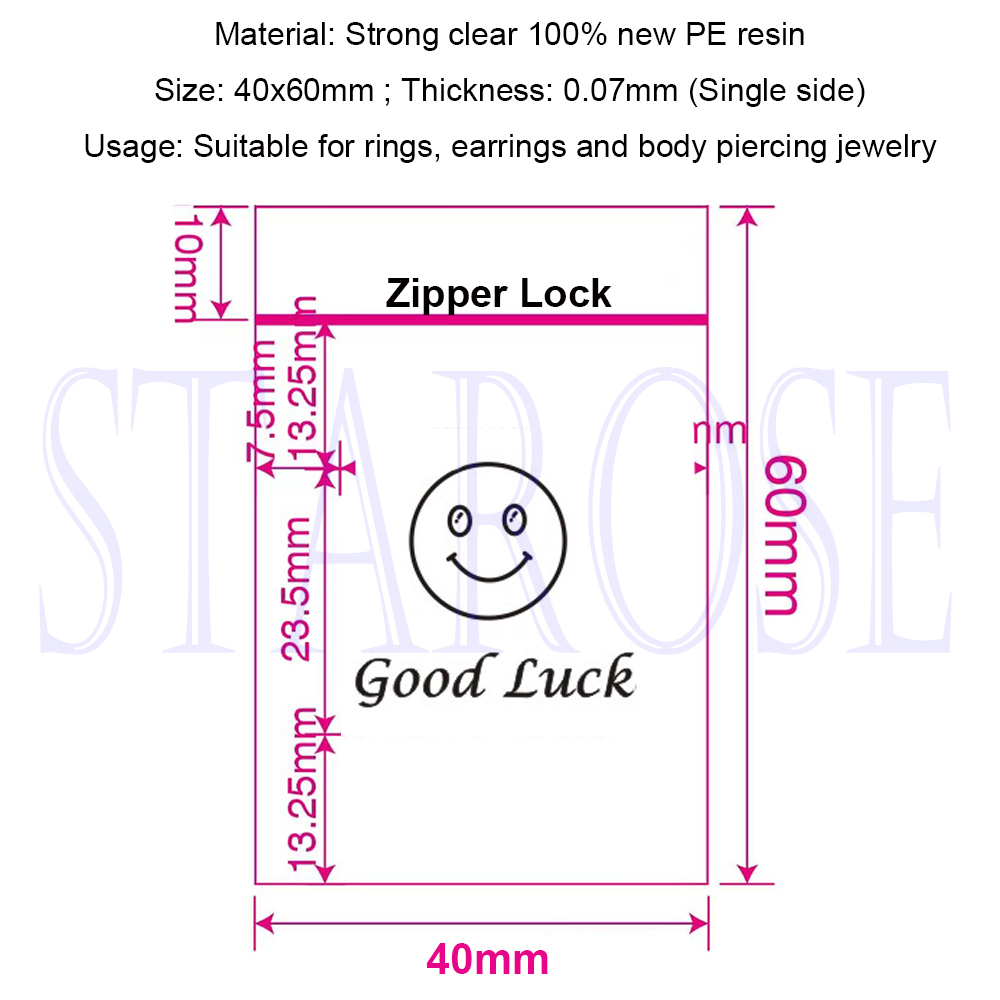 100 sztuk/partia 4x6cmm przezr – Body Jewelry Storage recenzja i cena