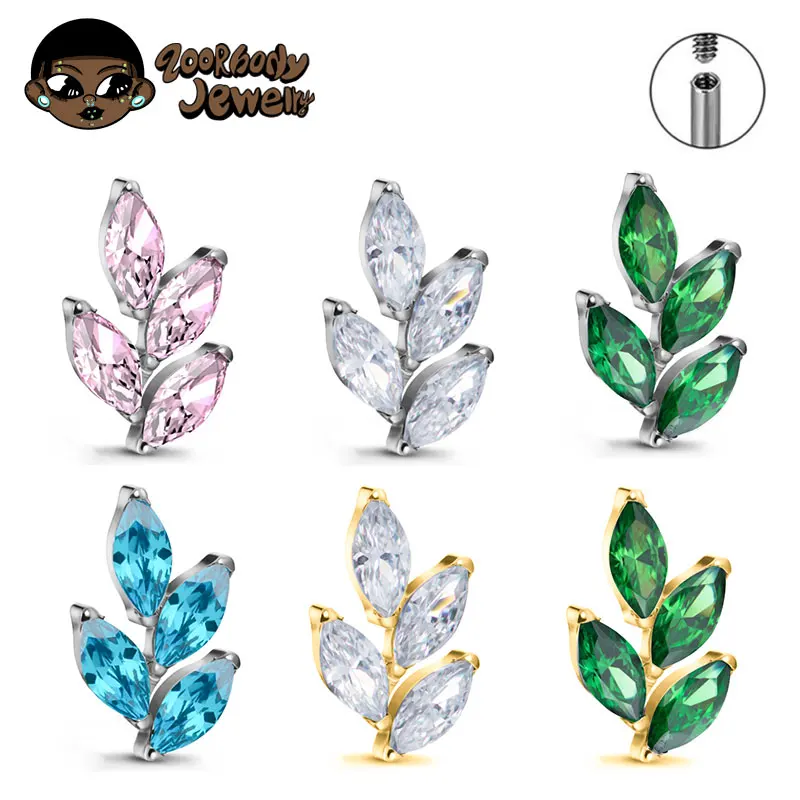 G23 Titanium Gem CZ Ear Conch  – Body Jewelry Internally Threaded recenzja i cena