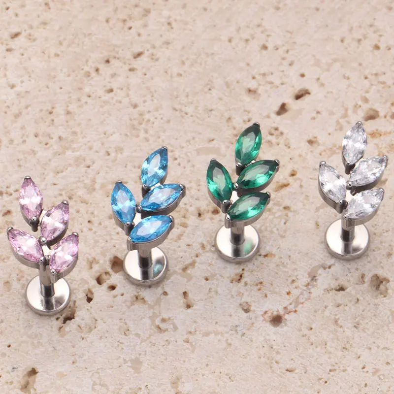 G23 Titanium Gem CZ Ear Conch  – Body Jewelry Internally Threaded recenzja i cena