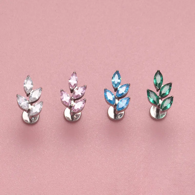 G23 Titanium Gem CZ Ear Conch  – Body Jewelry Internally Threaded recenzja i cena