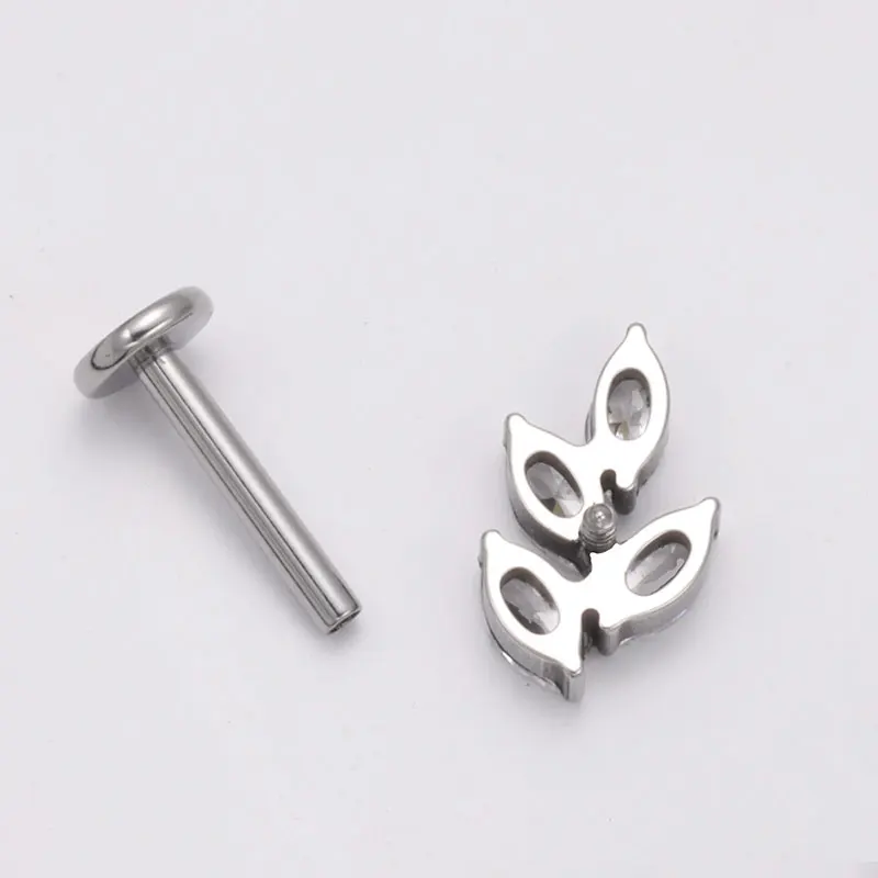 G23 Titanium Gem CZ Ear Conch  – Body Jewelry Internally Threaded recenzja i cena