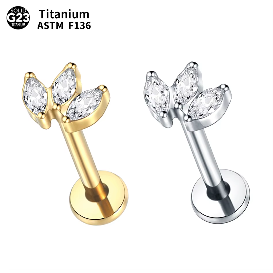 1szt Labret Piercing Titanium  – Body Jewelry Internally Threaded recenzja i cena