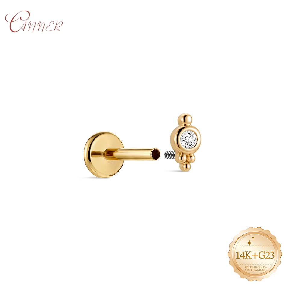 CANNER 14K Złoto Próby 945 Wew – Body Jewelry Internally Threaded recenzja i cena